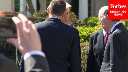 Trump Caught On Camera Celebrating Stock Market Going Up 7 Points After Tariff Pause