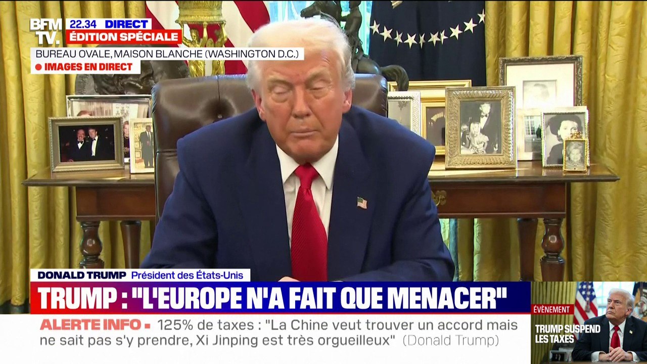 Suspension des droits de douane: "Il faut être flexible, mais peut-être qu'il n'y aura pas de négociations, peut-être que ça ne durera pas", menace Donald Trump