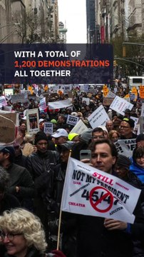 Anti-Trump protesters gather in Washington, other US cities