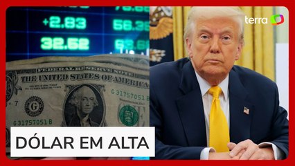 Dólar sobe a R$ 5,90 com temores de recessão após tarifaço de Trump