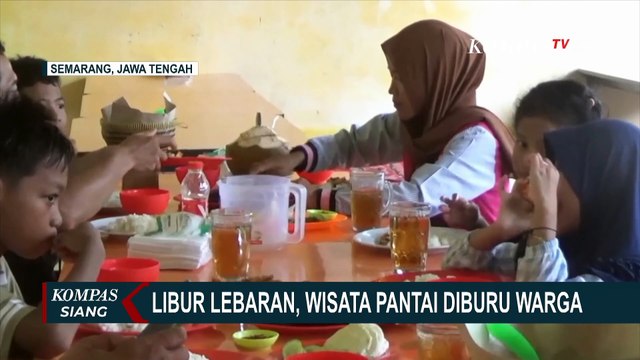 Ramainya Pantai Randusanga Indah Brebes Dipadati Pemudik di Libur Lebaran