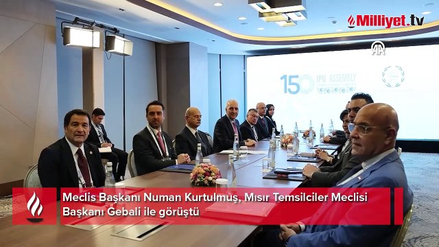Meclis Başkanı Kurtulmuş, Mısır Temsilciler Meclisi Başkanı Gebali ile görüştü