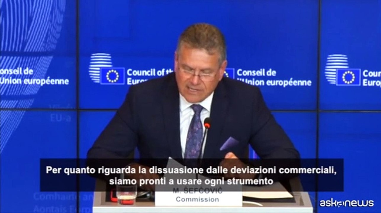 Dazi, UE pronta a usare ogni strumento nell'arsenale di difesa commerciale