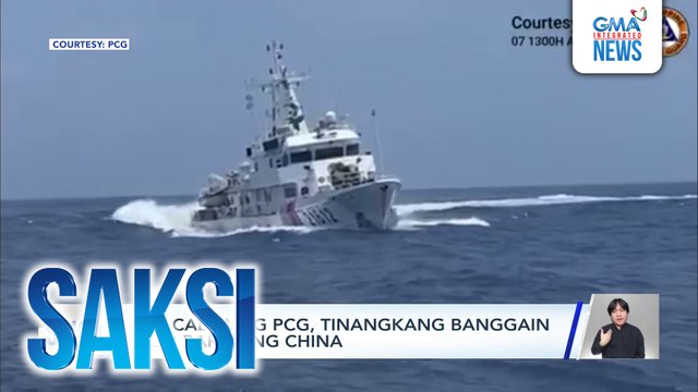 BRP Cabra ng PCG, tinangkang banggain ng 2 barko ng China | Saksi