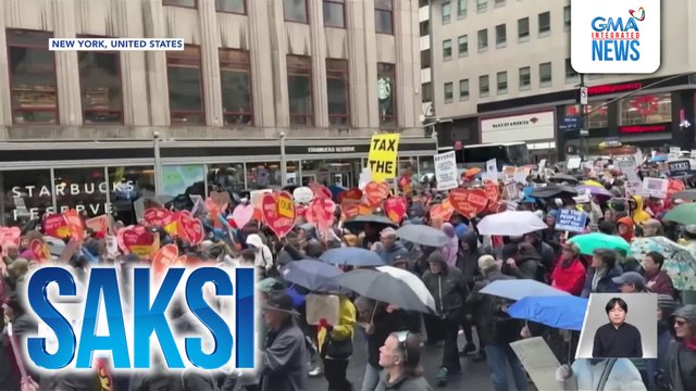 Reciprocal tariffs at iba pang polisiya nI Trump, ipinrotesta sa amerika at iba pang bansa; China, gaganti rin ng taripa sa Amerika | Saksi