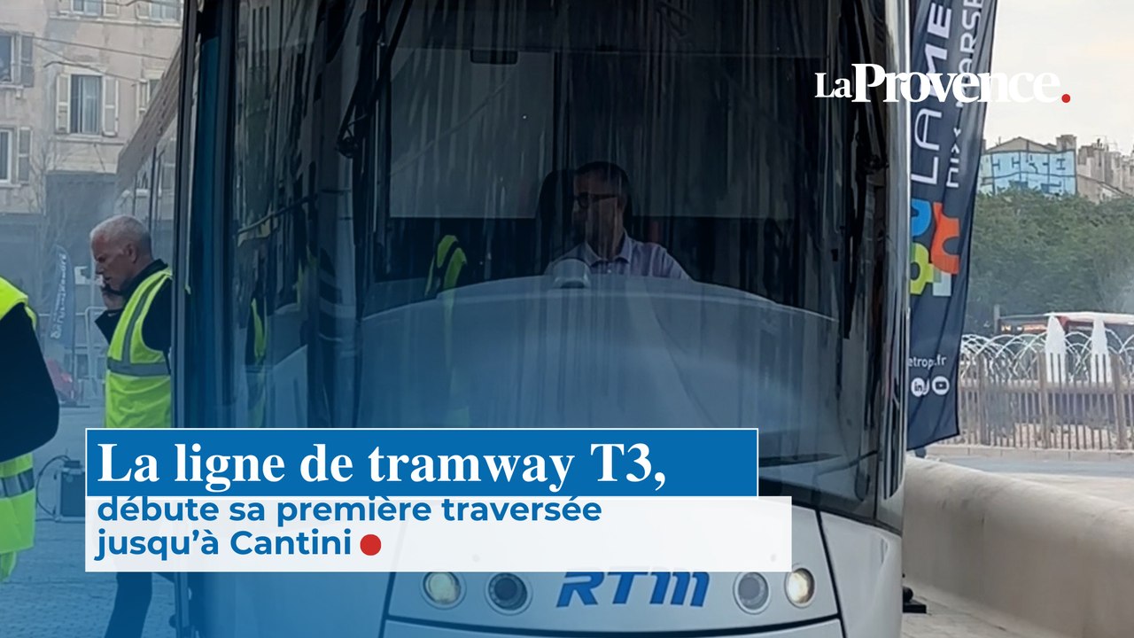 La ligne de tramway T3, débute sa première traversée jusqu'à Cantini