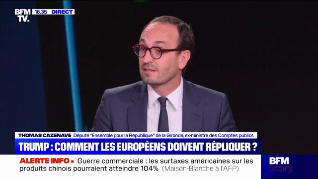 Chute des bourses: C'est la logique économique, quand on déclenche une guerre commerciale, les valeurs des entreprises commencent à s'effondrer , affirme Thomas Cazenave, ex-ministre des Comptes publics