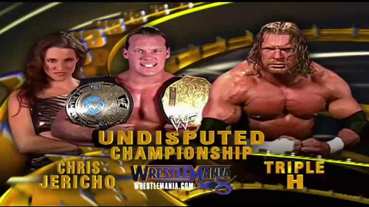 Triple H vs Chris Jericho w/ Stephanie McMahon Undisputed WWF Championship Match - WrestleMania 18 (X8) 17/3/02