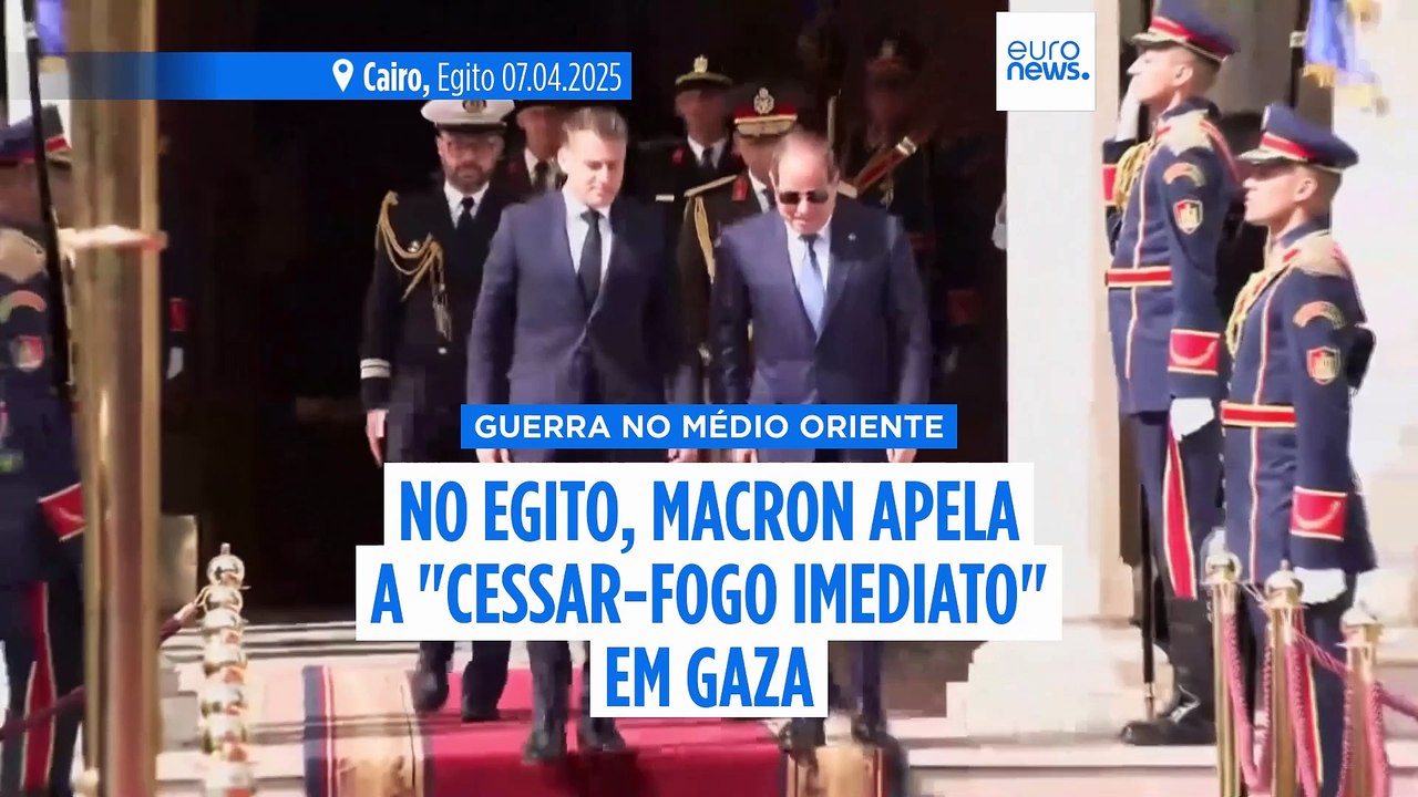 Emmanuel Macron apela a "cessar-fogo imediato" em Gaza durante visita ao Egito