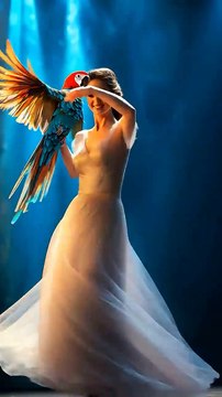 A Woman Fuses with A Parrot on AGT #americagottalent #agt #magic #talent #shorts