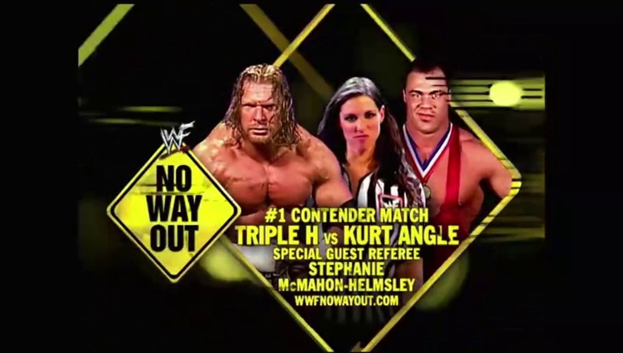 Triple H vs Kurt Angle #1 Contenders Match (Stephanie As Special Guest  Referee) No Way Out 2002 17/2/02, image size:1272x720