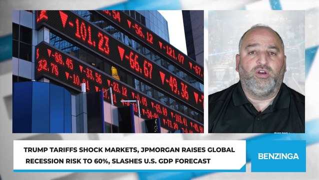 Trump Tariffs Shock Markets, JPMorgan Raises Global Recession Risk To 60%, Slashes U.S. GDP Forecast