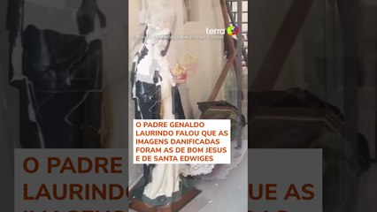 Homem destrói imagens sacras em igreja da zona leste de São Paulo #shorts