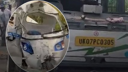 Dehradun: बस-लोडर की टक्कर, 2 की मौत, 14 घायल