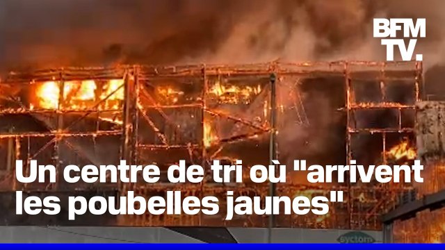 Paris : un important incendie dans un centre de tri de déchets à côté du périphérique