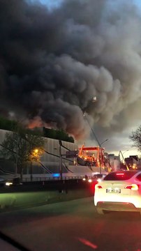 Les images de l'incendie, depuis le périphérique parisien