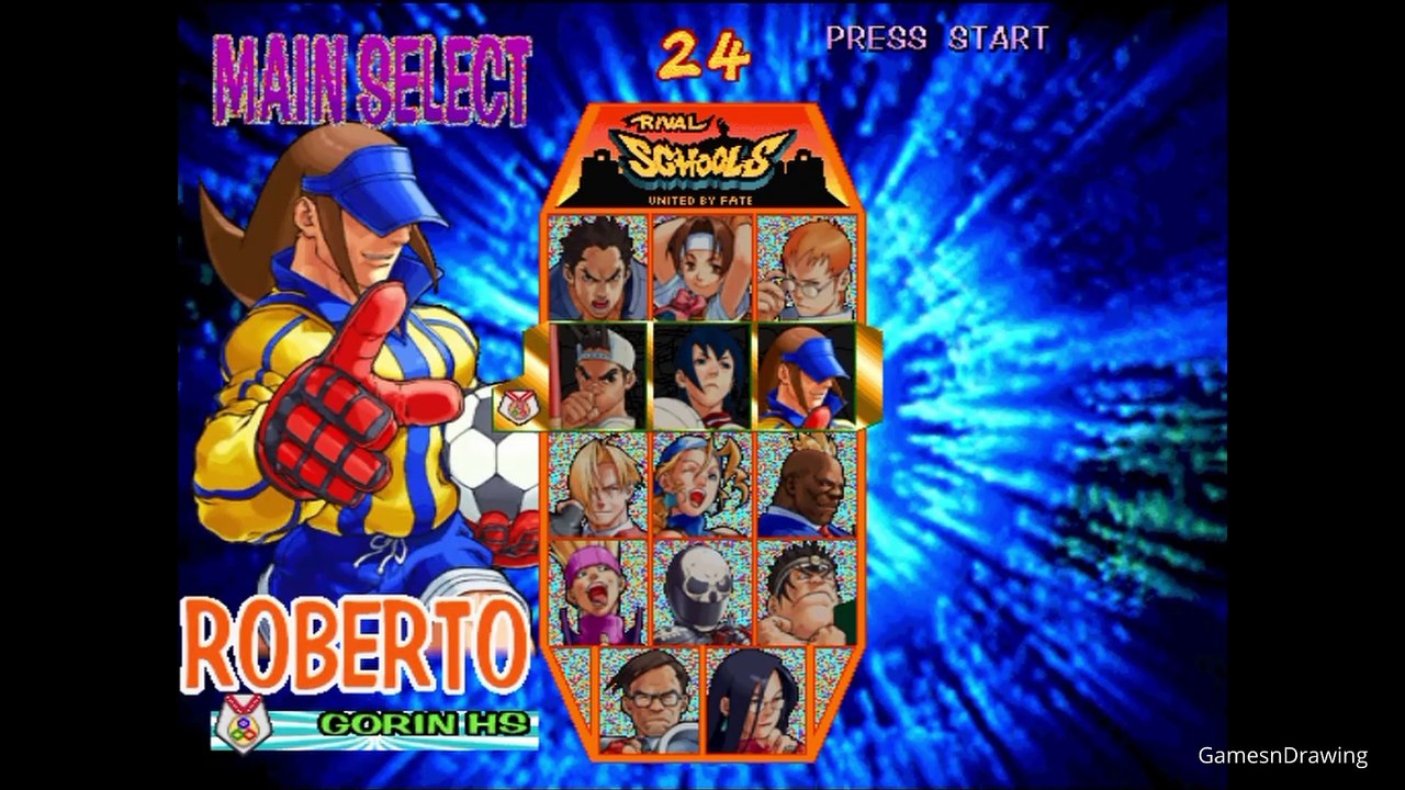 Rival Schools United by Fate Retro Arcade Action Game Gameplay No Commentary