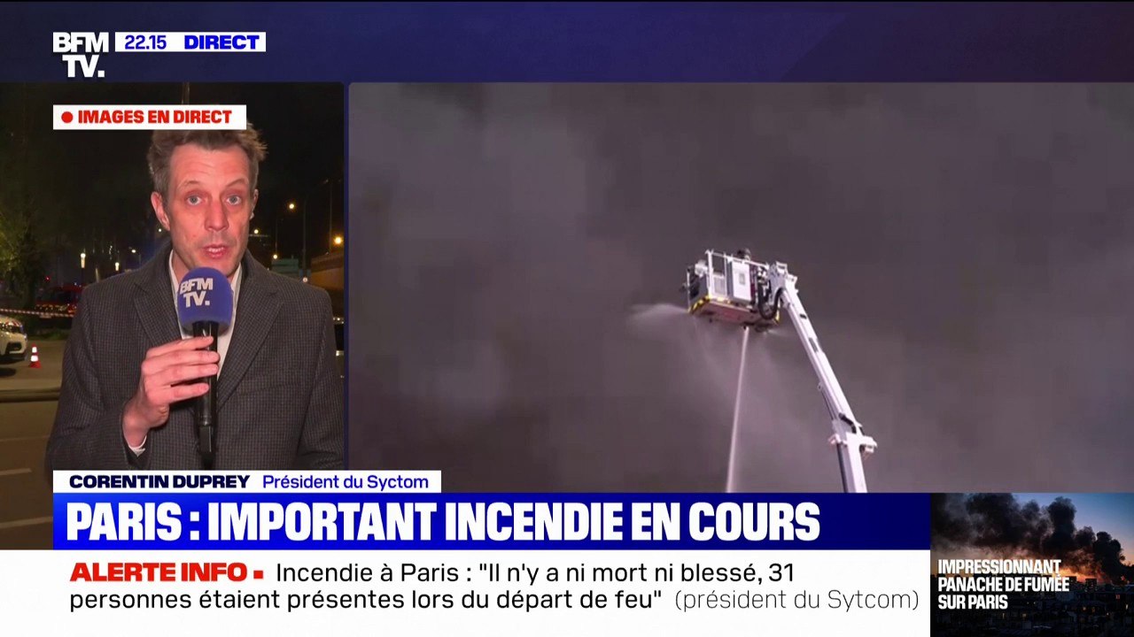 Incendie à Paris: "Il n'y pas de risques d'explosion et le risque de propagation est limité", affirme Corentin Duprey, président du Syctom