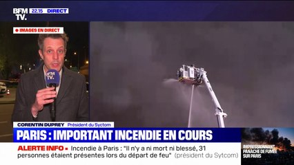 Incendie à Paris: "Il n'y pas de risques d'explosion et le risque de propagation est limité", affirme Corentin Duprey, président du Syctom