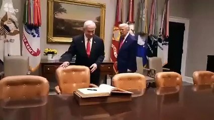 Siyonist yalaka Trump hizmette sınır tanımıyor! Netanyahu’ya Beyaz Saray’da olay hareket