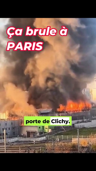 Incendie en cours à Paris porte de Clichy