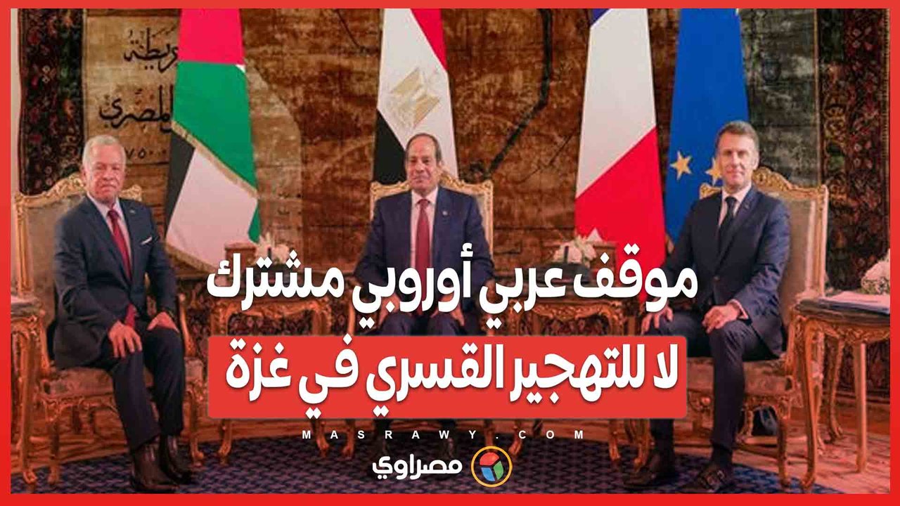 موقف عربي أوروبي مشترك: لا للتهجير القسري في غزة