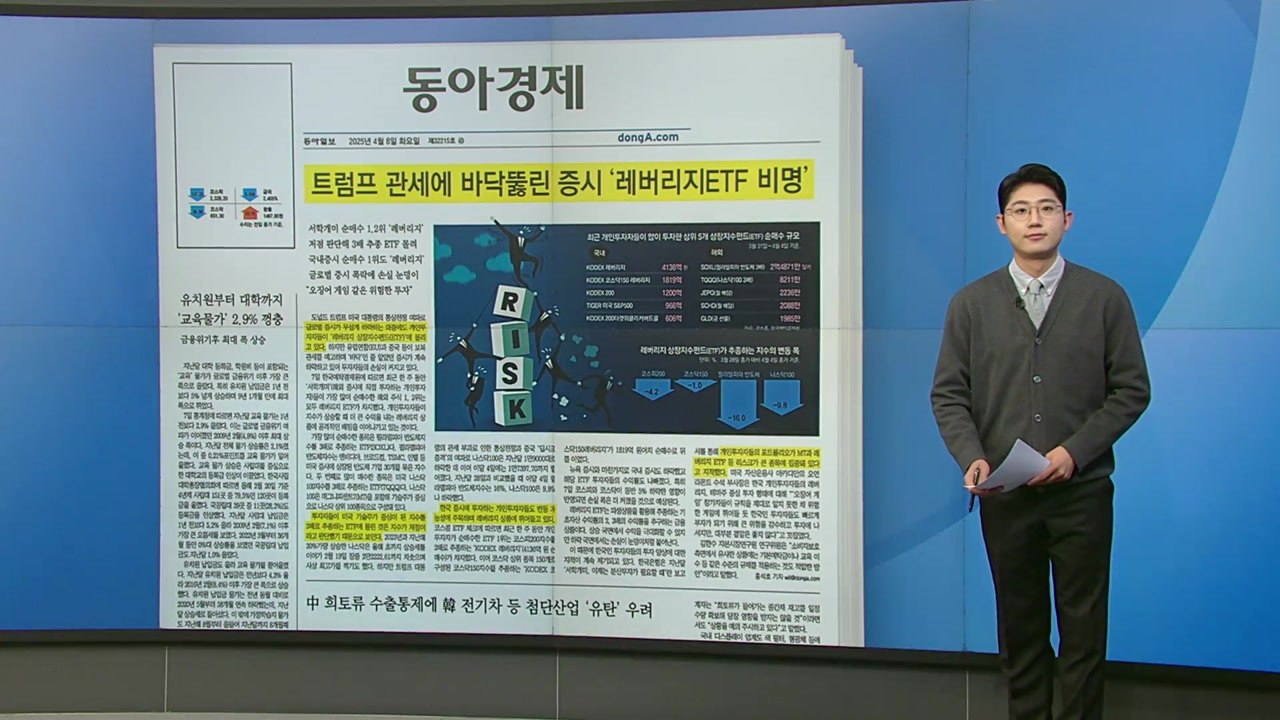 [스타트 브리핑] 트럼프 관세에 바닥 뚫린 증시 '레버리지 ETF 비명' / YTN