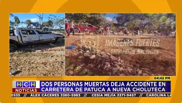 Fatal accidente vial deja dos personas muertas en Patuca, Olancho