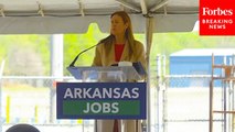 Gov. Sarah Huckabee Sanders Speaks At Groundbreaking For Arkansas Aluminum Site