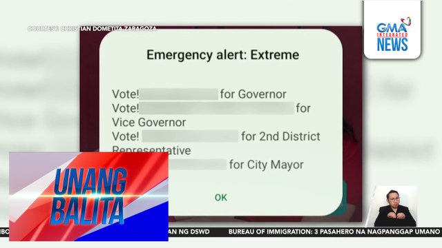 Rep. Kho, iginiit na wala siyang kinalaman sa paggamit sa emergency cell broadcast system sa pangangampanya | Unang Balita