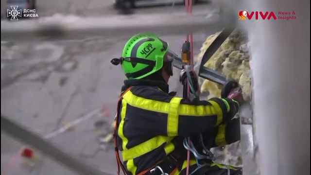 Penampakan Gedung Perkantoran Hancur Diserang Rudal Rusia