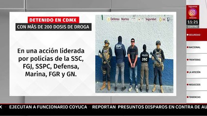 Un hombre con más de 200 dosis de droga es detenido en la CDMX