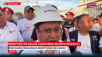 Ministro César Vásquez culpa a Medifarma y Sanna de muertes por suero y los tilda de criminales