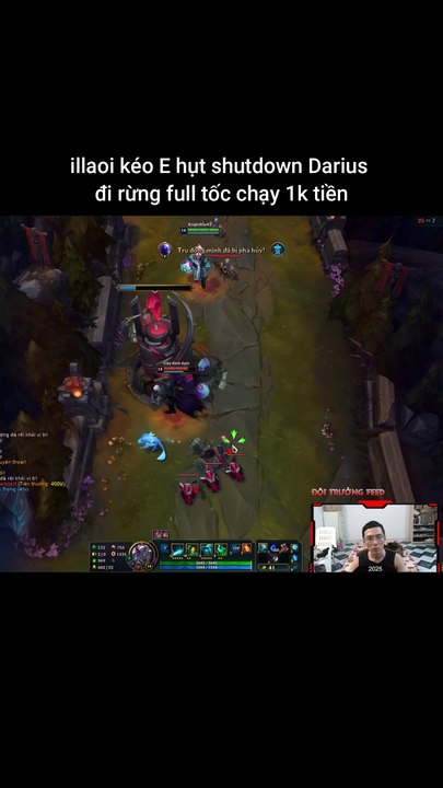 illaoi kéo E hụt shutdown Darius đi rừng full tốc chạy 1k tiền #illaoi #darius #lienminhhuyenthoai #leagueoflegends