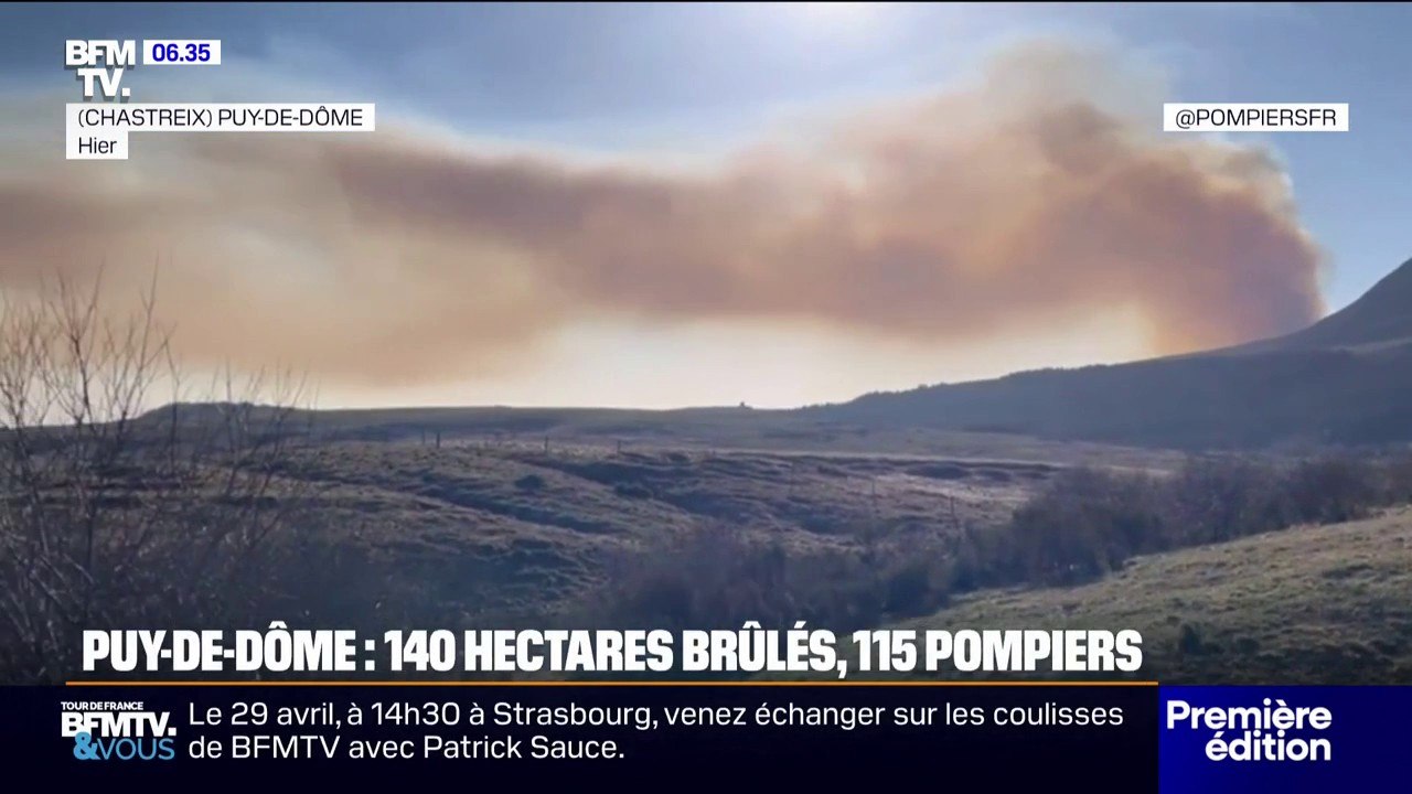 Puy-de-Dôme: 140 hectares ravagés par un incendie sur les hauteurs du Puy Redon