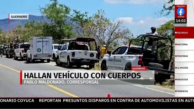 Autoridades encuentran camioneta con tres cadáveres en su interior en la carretera México-Acapulco
