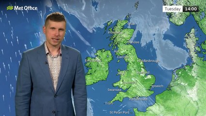 Met Office Tuesday Morning Weather Forecast 08/04/2025
