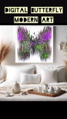 Butterfly abstract modern art png image digital download