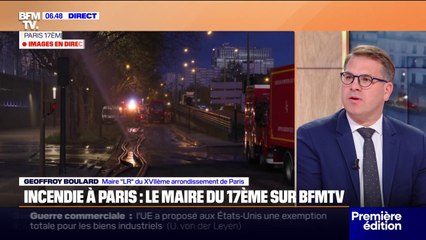 Incendie à Paris: "200 sont encore mobilisés", souligne le maire du 17e arrondissement