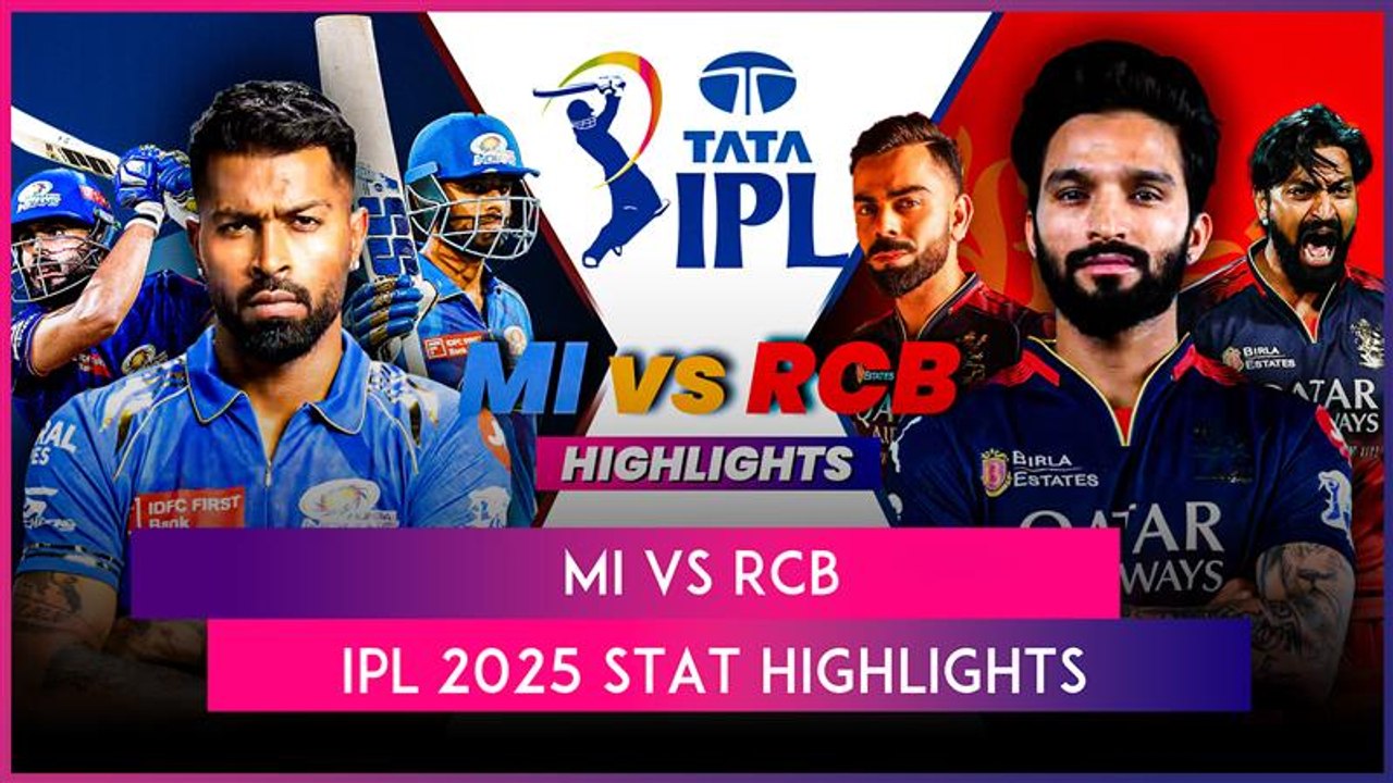MI vs RCB IPL 2025 Stat Highlights: All-Round Royal Challengers Bengaluru Secure Thrilling Victory