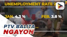 Unemployment rate o bilang ng mga walang trabaho, bumaba noong Pebrero