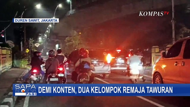 Demi Konten, 2 Kelompok Remaja Saling Serang dengan Batu hingga Senjata Tajam di Kawasan Duren Sawit