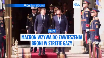 Emmanuel Macron wzywa do natychmiastowego zawieszenia broni w Strefie Gazy podczas wizyty w Egipcie