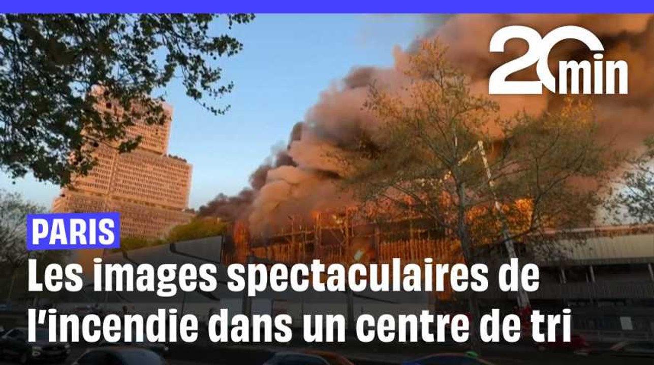 Paris : un spectaculaire incendie dans un centre de tri de déchets, aucune victime n'est à déplorer