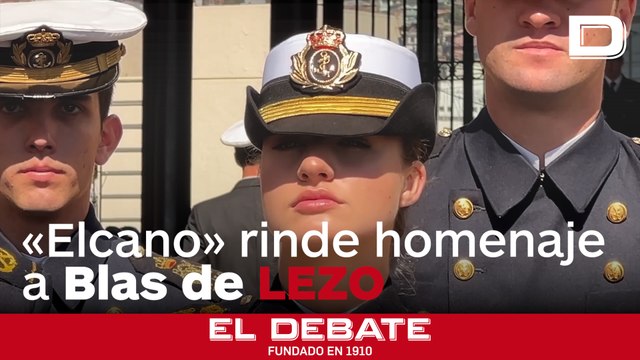 La Princesa Leonor y sus compañeros del `Elcano´ rinden homenaje a Blas de Lezo antes de abandonar Chile