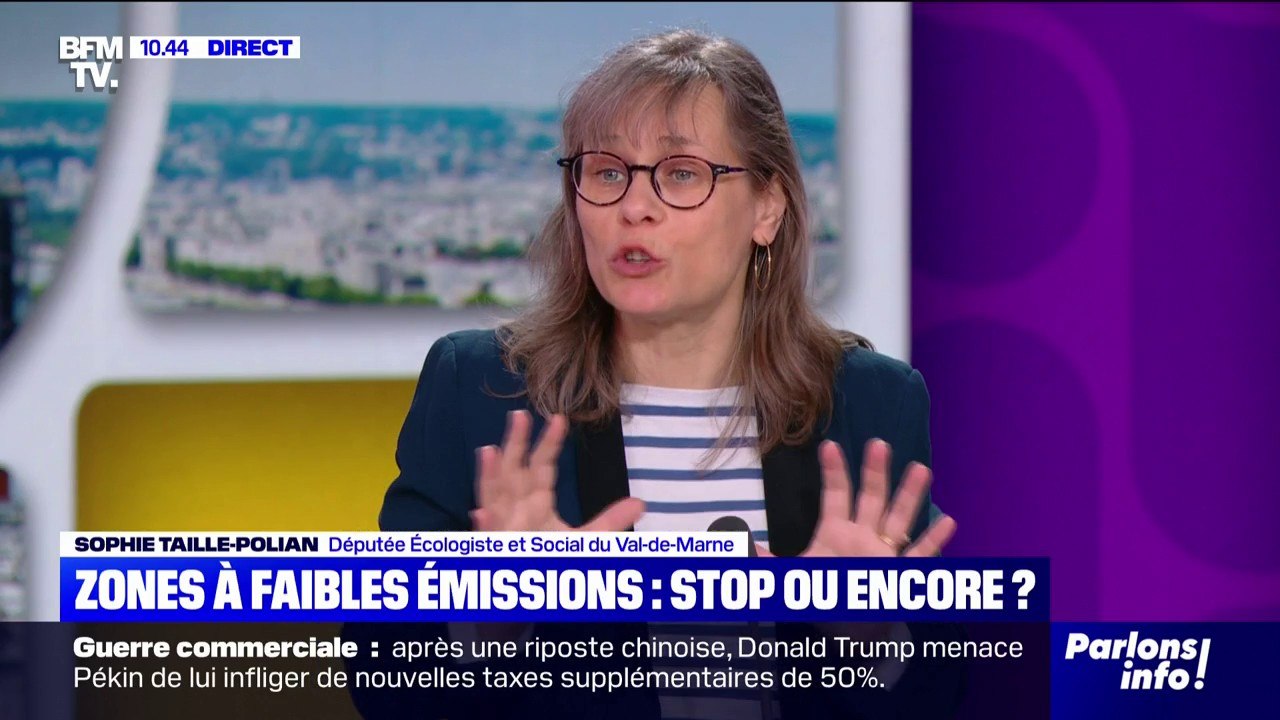 ZFE: Sophie Taille-Polian (Écologiste et Social) propose "d'organiser nos villes" pour que les véhicules polluants ne rentrent pas "aussi simplement qu'aujourd'hui"