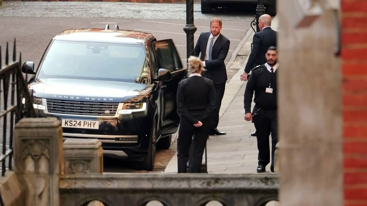 Prince Harry arrives at Royal Courts of Justice for appeal