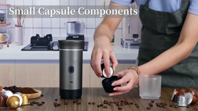 Wireless Electric Portable Espresso Coffee Machine for Car & Home Camping Coffee Maker 3-in-1 Capsule Powder Travel Coffee Maker