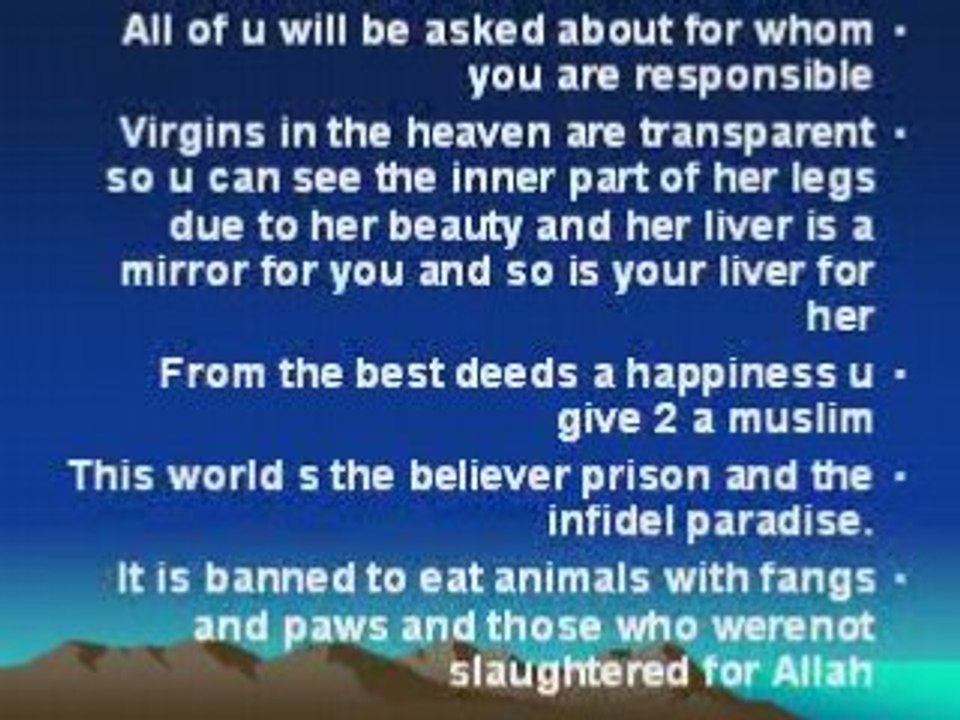 Important Prophet Mohamed Hadiths