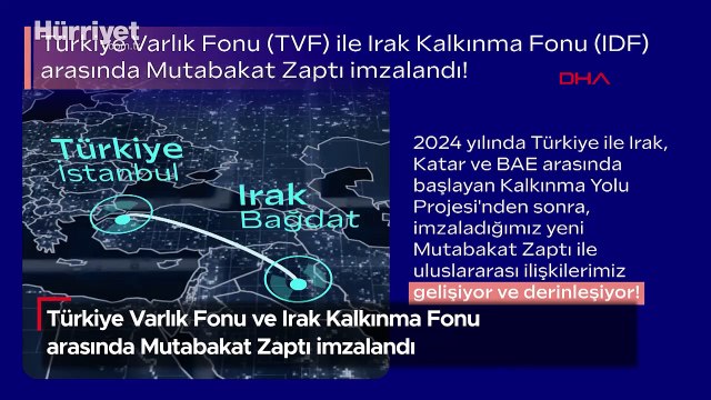 Türkiye Varlık Fonu ve Irak Kalkınma Fonu arasında Mutabakat Zaptı imzalandı